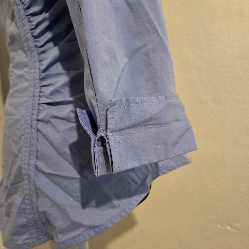 New York & Company Light Blue Button-Down Shirt - Picture 4 of 5